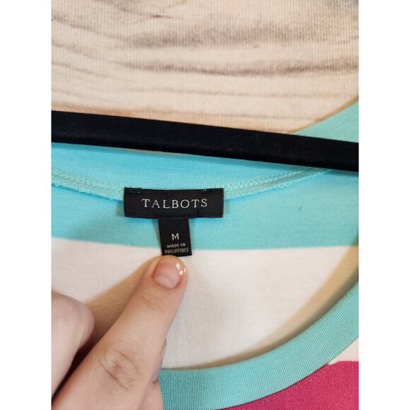 Talbots Women's Multicolor Striped Scoop Neck Sleeveless Maxi Sundress Size M - Picture 3 of 6